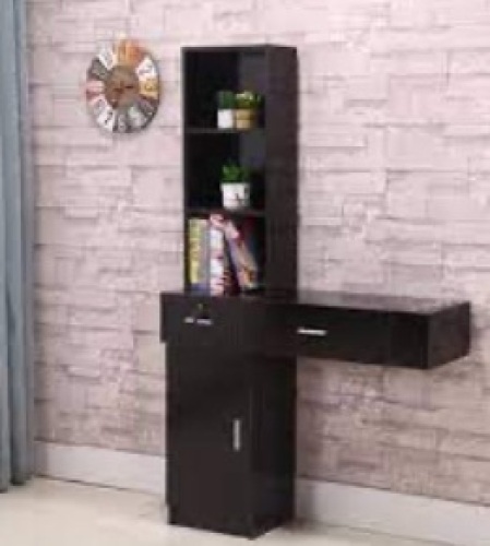Wall Mount Salon Storage Cabinet, Black, Missing Hardware - Lot 818