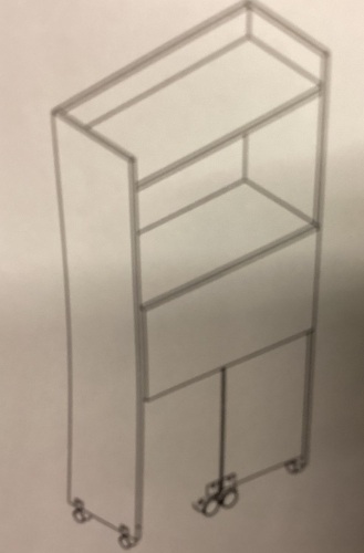 Rolling Cabinet, Black, May Be Missing Hardware - Lot 739