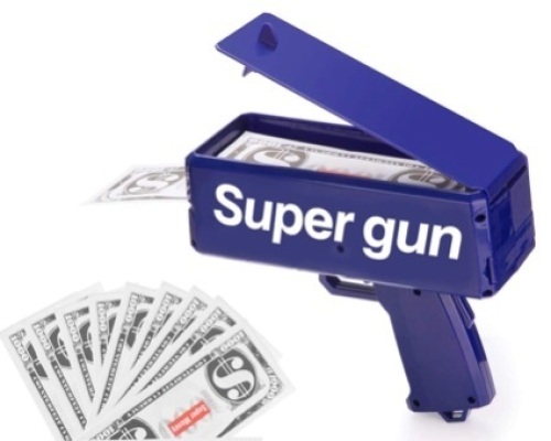 Super Money Gun w/ Play Money - Lot 9