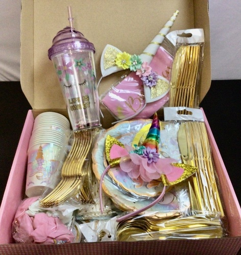 Unicorn Party Supply Kit & Tumbler - Lot 45