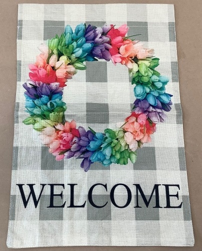 Floral Welcome Garden Flag - Lot 261