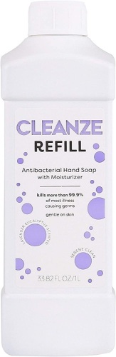 Cleanze Non-Bacillus Liquid Hand Soap Refill, 1 Liter Lavender Eucalyptus Scent - Lot 289