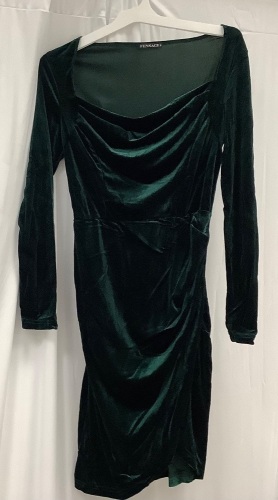 Womens Velvet Dress, M - Lot 343