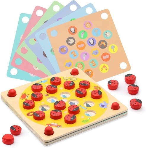 Ladybug's Garden Wooden Memory Matching Game - Lot 408