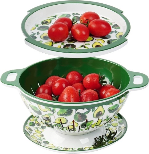 Melamine Colander Set, Avocado - Lot 376