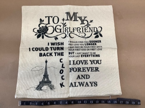 Girlfriend Pillow Cover, 18x18 - Lot 342