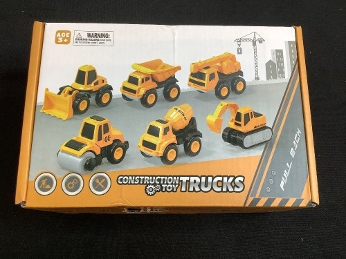 Set of 6 Pull Back Construction Vehicles - Lot 74