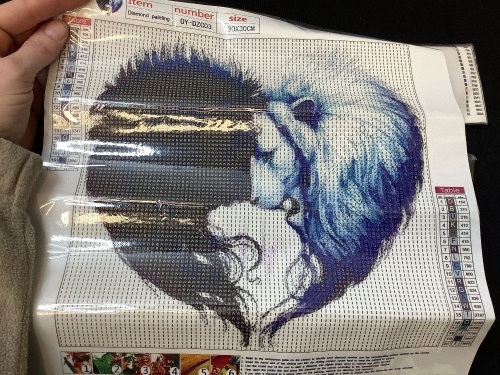 Lot of (2) 5D Diamond Painting Kits, Eagles & Lions - Lot 231