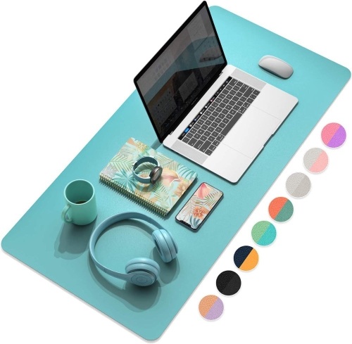 YSAGi Dual-Sided Desk/Mouse Mat (35.4" x 17", Calamine Blue+Cobalt Green) - Lot 160