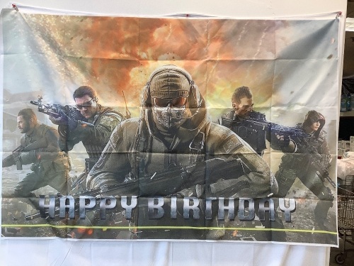 Call of Duty 3x5' Birthday Banner - Lot 197