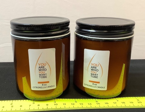 Set of 2 Citronella Candles - Lot 456