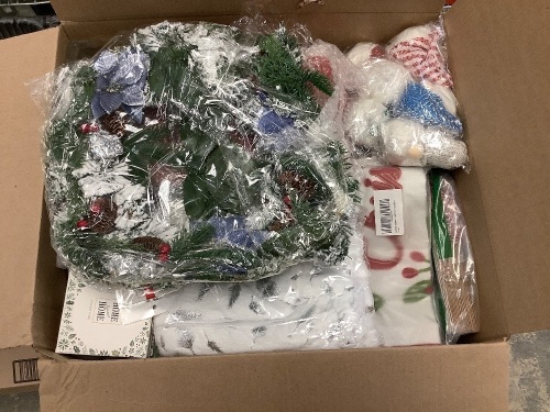Large Box of Misc. Christmas Items - Lot 322
