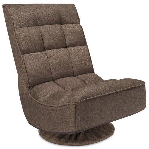 Folding Floor Gaming Chair for Home, Office w/ 360-Degree Swivel, 4 Adjustable Positions - Lot 8155