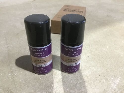 Case of (36) Covergirl Simply Ageless Age Defy Liquid Foundation, Buff Beige, 2 pc - Lot 144