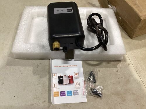 Instant Water Heater, 110V 3000W Mini Tankless Instant Hot Water Heater with LCD Digital Display for Household Indoor  - Lot 295