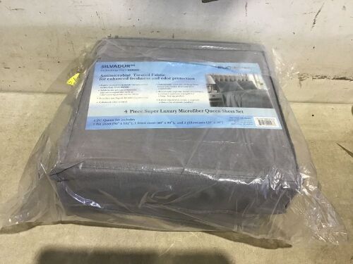 Lot of (2) 4 Piece Microfiber Queen Sheet Set  - Lot 345