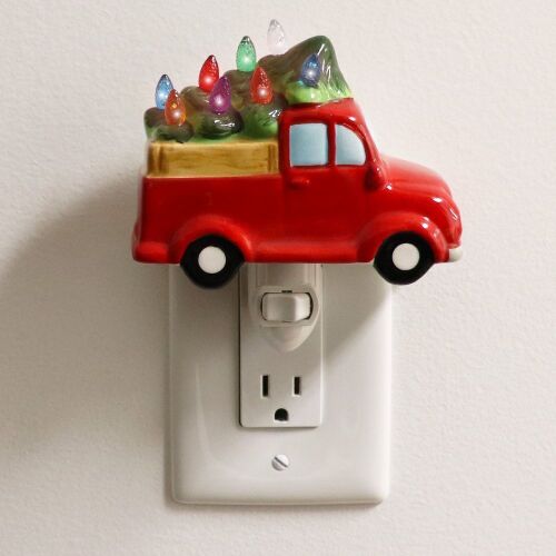 Lot of (3) Christmas Tree in a Truck Night Light - Lot 349