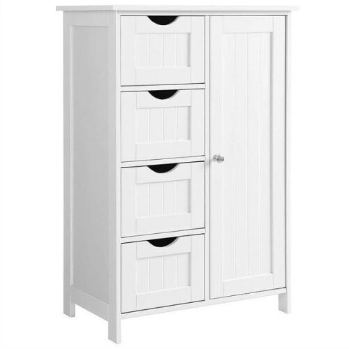 Storage Cabinet with 4-Drawers, White Finish, 21.7 x 11.8 x 31.9 - Lot 369
