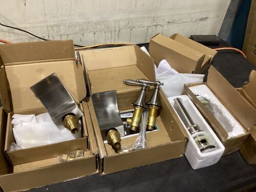 Lot of (2) Widespread Waterfall Basin Faucet w/ Drain - Lot 399