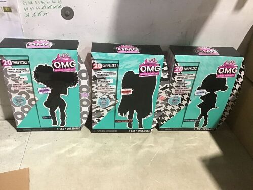 Case of (3) LOL Surprise Omg Fashion Doll With 20 Surprises Including Outfit and Accessories - Lot 678