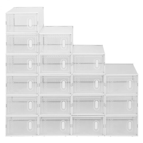 Plastic Stackable Shoe Storage Boxes  - Lot 681