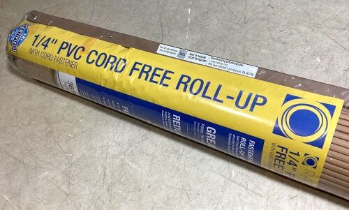 1/4" PVC Cord Free Roll-Up with Cord Fastener - Lot 736