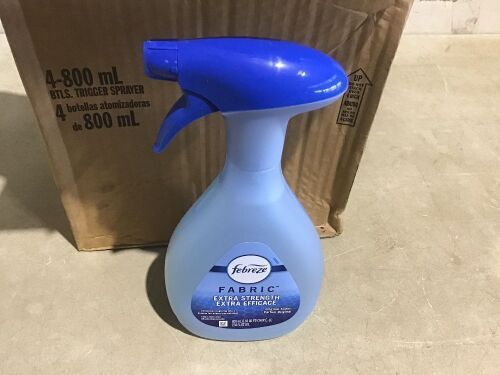 Case of (4) Febreze Extra Strength Fabric Odor-Fighting Refresher, Original Scent - 27 fl oz - Lot 745
