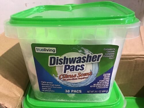 Case of (4) Trueliving Dishwasher Pacs, 38 Pacs - Lot 927