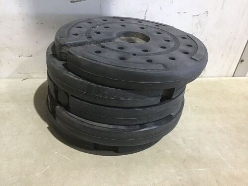 Lot of (5) Stanchion Base Plates  - Lot 1170