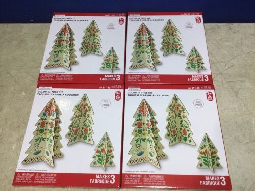 Lot of (4) Color-In Tree Kits - Lot 1185