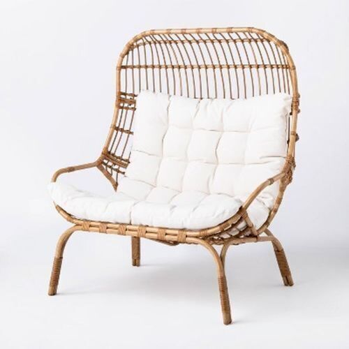 Wicker & Metal Patio Egg Chair - Lot 138