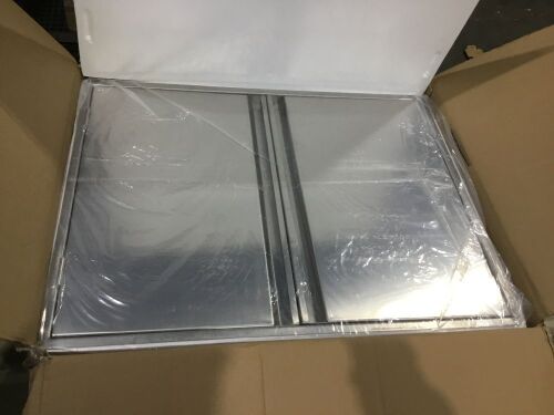 31" x 24" Double Wall Outdoor BBQ Cabinet Doors - Brushed Stainless Steel - Lot 271