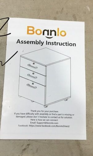 3 Drawer Mobile File Cabinet - Lot 791