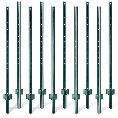 7ft Sturdy Duty Metal Fence Post, Pack of 10 - Lot 477