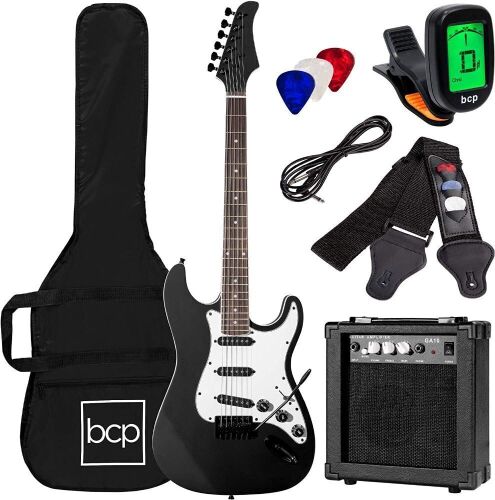 Beginner Electric Guitar Kit w/ Case, 10W Amp, Tremolo Bar - 39in  - Lot 767