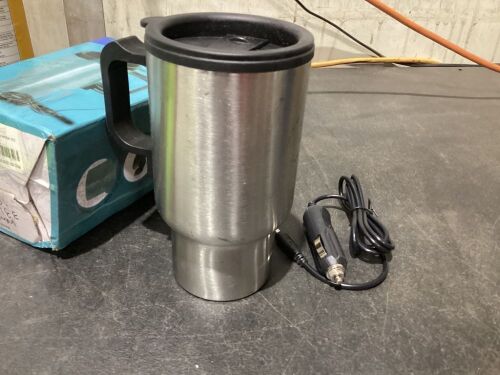 Stainless Steel Heated Travel Car Mug  - Lot 1189