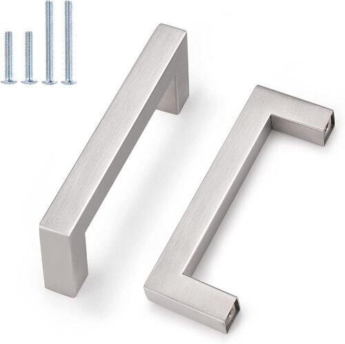 Lot of (20) Probrico Satin Nickel Cabinet Pulls Stainless Steel 3-1/2" Hole Center - Lot 848