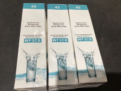 Lot of (3) Replacement Refrigerator Ice & Water Filter WF3CB - Lot 847