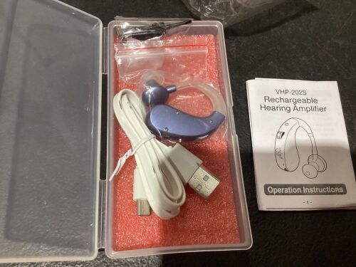 VHP-202s Digital Hearing Amplifier Personal Hearing Enhancement  - Lot 546