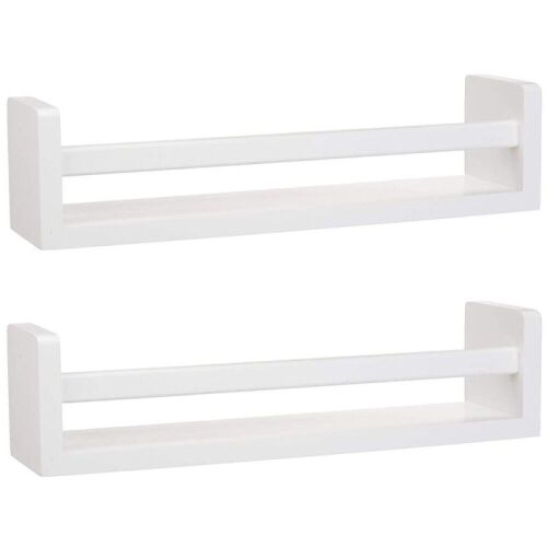  Lot of (2) Wood Floating Wall Shelves, Set of 2  - Lot 198