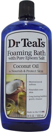 Case of (12) Dr. Teal's Coconut Oil Foaming Bath with Pure Epsom Salt, 34 oz - Lot 1163