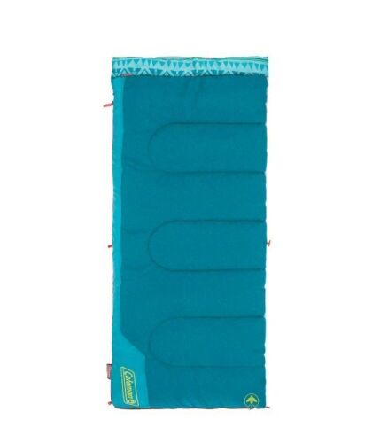 Case of (2) Coleman 50 Degree Youth Sleeping Bag, Turquoise - Lot 844