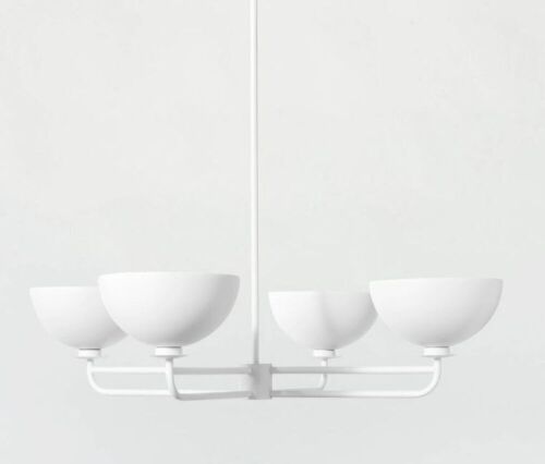 Threshold White 4 Arm Metal Dome Chandelier - Lot 864