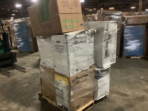 Pallet of Toilets, Tub & Bathroom Vanities - Store Returns, For Parts or Repair  - Lot 496