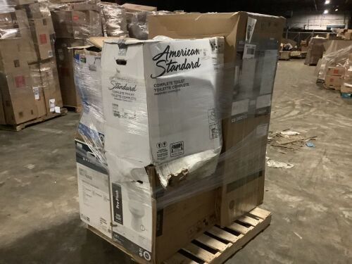 Pallet of (4) Toilets & Bathtub  - Store Returns, For Parts or Repair  - Lot 506
