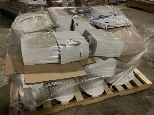 Pallet of Project Source Toilet Parts & Pieces, Lots of Useable Pieces - Lot 1043