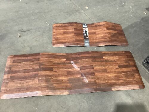 Set of 2 Wood Grain Anti-Fatigue Floor Mats - Lot 839