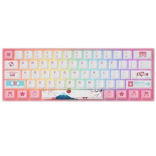 Akko World Tour Tokyo R2 Hot-Swap Mechanical Keyboard, Gateron Pink - Lot 566
