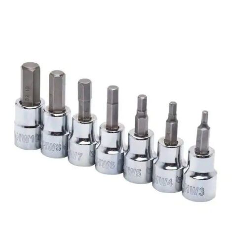Husky 3/8 in. Drive Metric Hex Bit Socket Set (7-Piece) - Lot 870