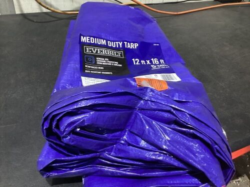 Everbilt 12 ft. x 16 ft. Blue Medium Duty Tarp - Lot 934